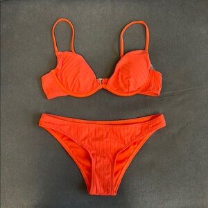 Women’s Vibrant Orange Bikini Set